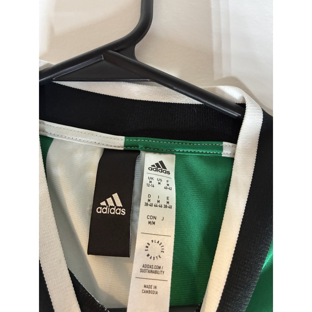 adidas Tiro Colorblock Crop Tee With Letter Logo Print And Stripe Detail, M - Picture 3 of 6